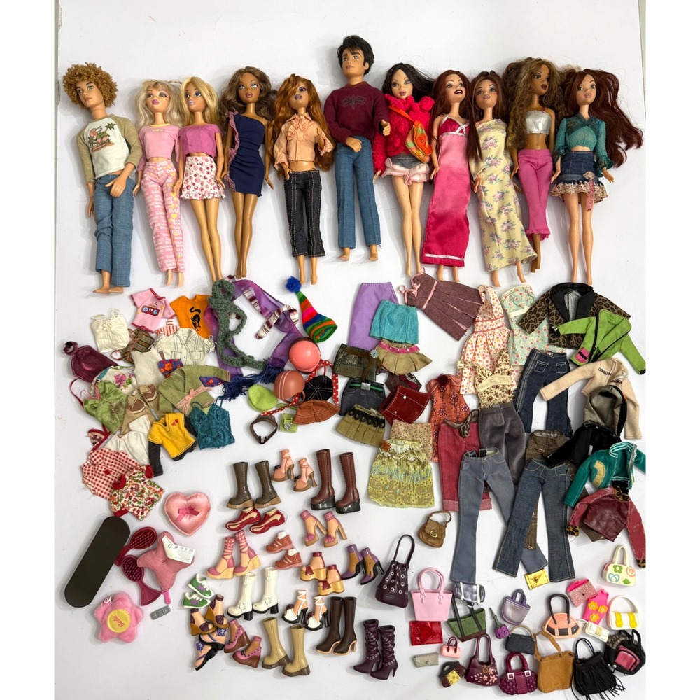Huge Mattel My Scene Doll Lot 11 Dolls Clothes Shoes Accessories Y2K Barbie